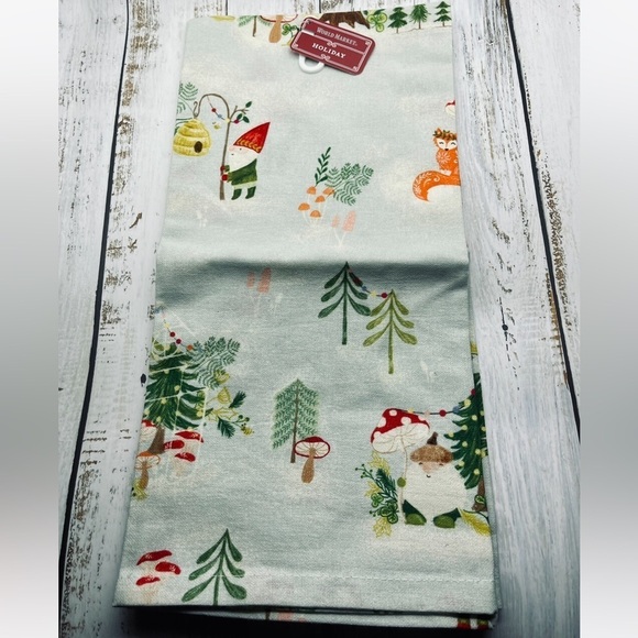 World Market Woodland Gnome Kitchen Towel, One, NWT - Picture 1 of 6